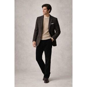 Polo Ralph Lauren Pants Mens 36x31 Black Corduroy Flat Front Casual Heritage